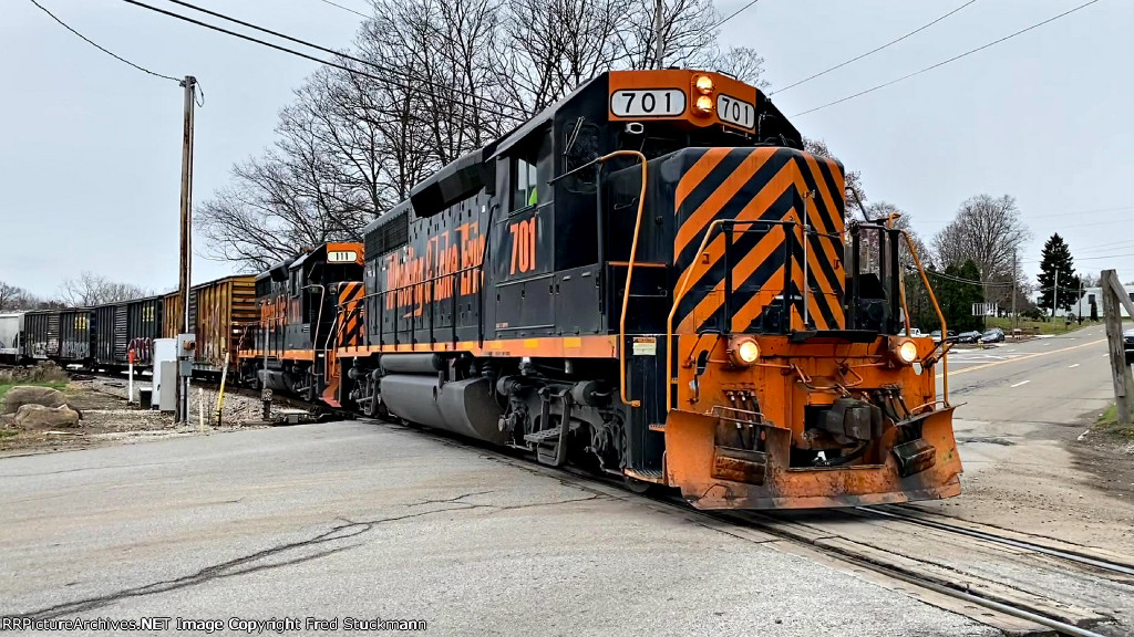 WE 701 crosses Gilchrist Rd.